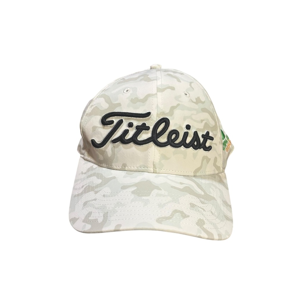 Titleist Golf Cap Mens Camo Pattern White Black Logo Olympia Gold Brokerage